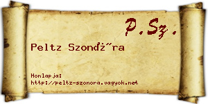 Peltz Szonóra névjegykártya